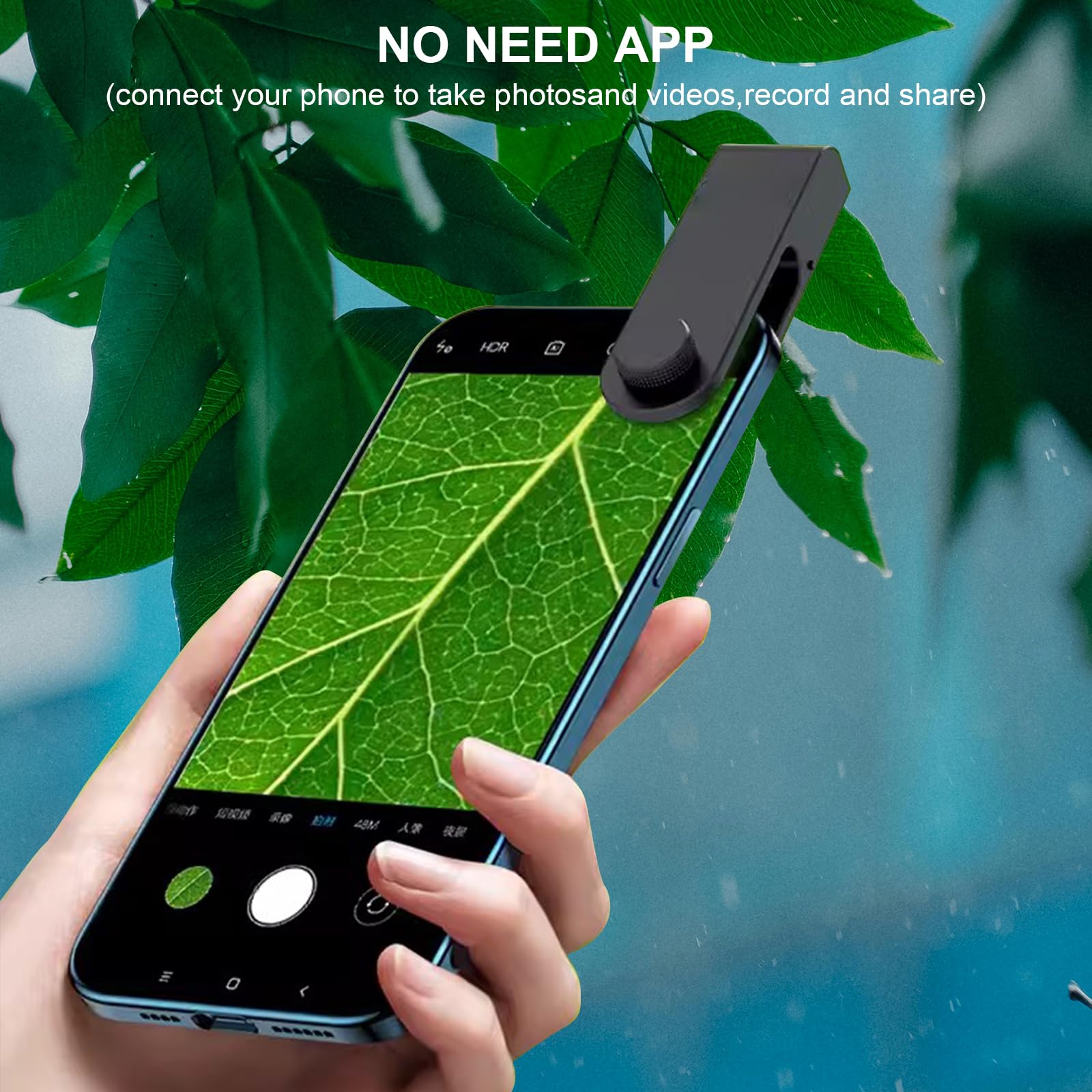 400x Smartphone Mikroskop - Tragbares Taschenmikroskop Mit LED-Licht