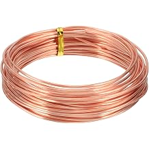 uxcell 99.9% Pure Bare Copper Wire Soft Pure Copper Manufacturing Line 30 Feet 15 Gauge 1.5 mm for Craft Jewelry Making, Electrical Cultivation and Gardening 9 m