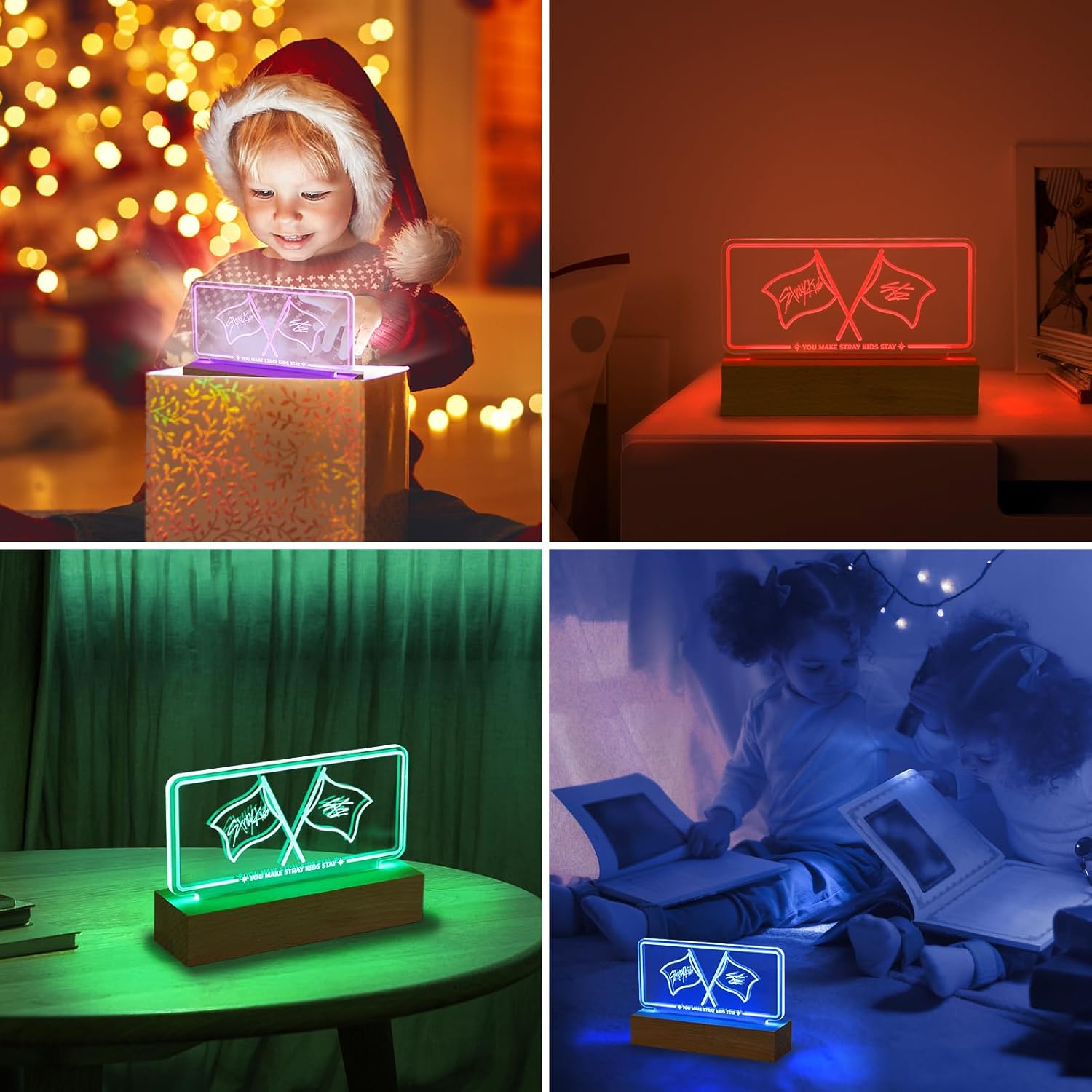 Stray LED Night Light 7 Colors Adjustable Room Decor Lamp Skz Merch for Stay Fans Birthday Gifts
