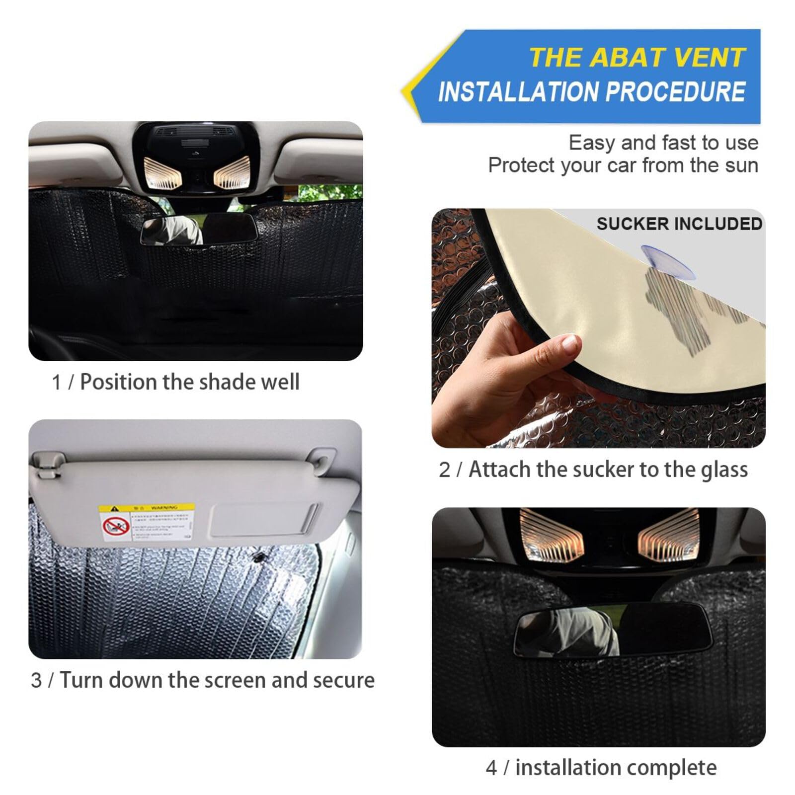 WELLDAY Car Windshield Sunshade Cactus Desert Landscape Trucks Auto Blocks Sun Visor Keep Your Vehicle Cool UV and Heat Reflector 55 X 27 in