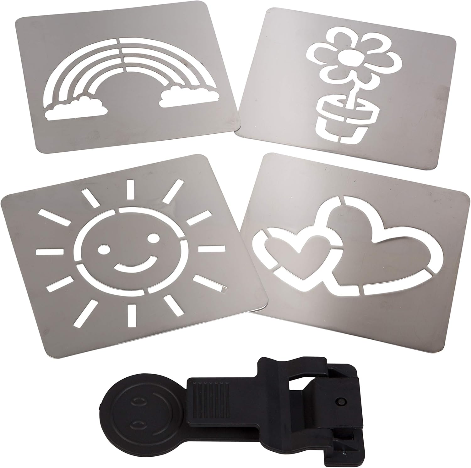 The Original Impression Toaster - Make Breakfast Happy w 4 Interchangeable Design Plates- Rainbow, Flower, Heart and Sun Emoji Patterns, Fun Gift…