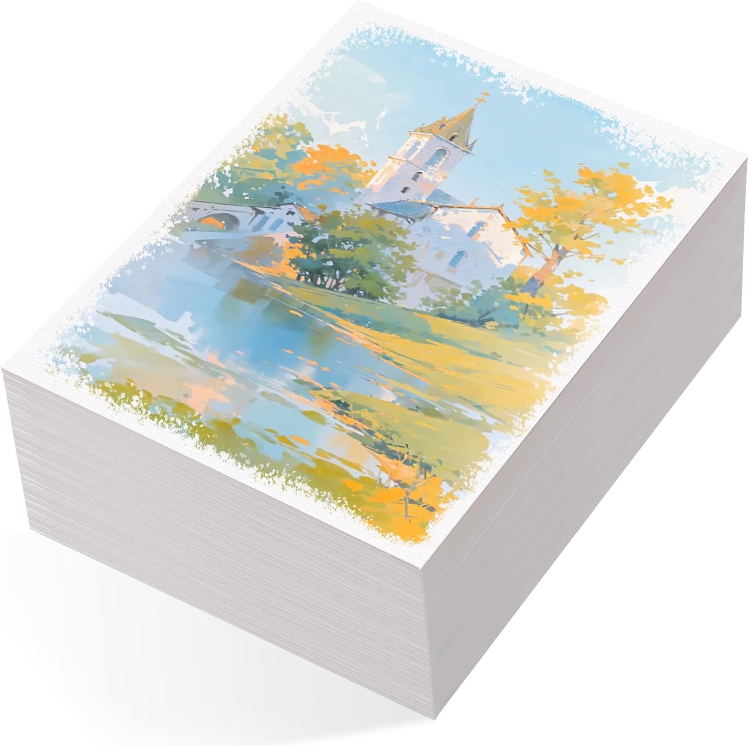 240 Sheets Watercolor Paper Bulk, 110 lb/230 GSM Cold Press Paper White Water Color Paper for Drawing Wedding Gift Cards(8.5x11 Inch)