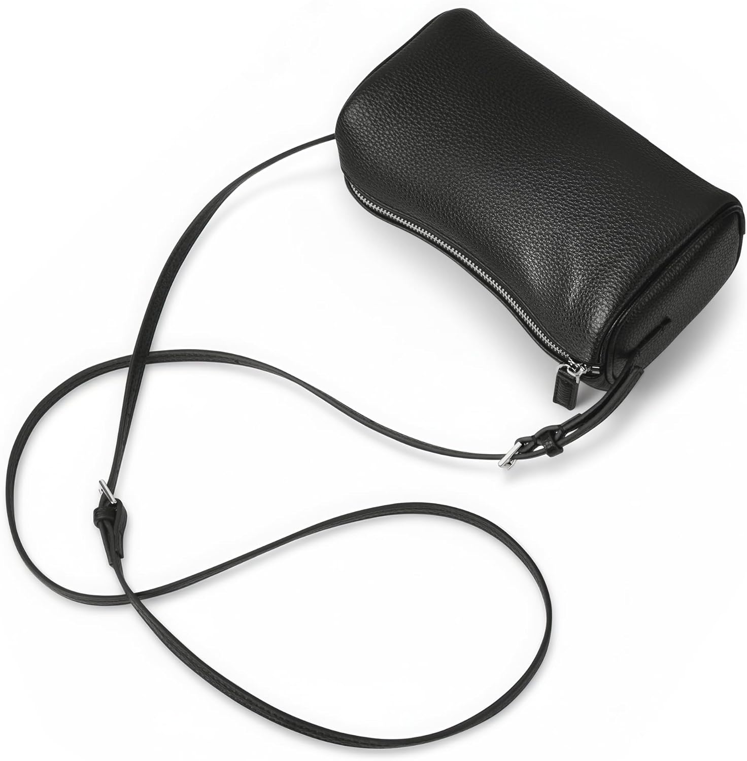 Hobo Crossbody Bags For Women,Vegan Leather Barrel Bag For Ladies,Designer Mini Pruse With Adjustable Strap - Image 4