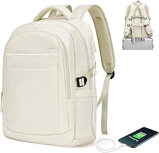 Waterproof 14-Inch Travel Laptop Backpack with USB Charging Port