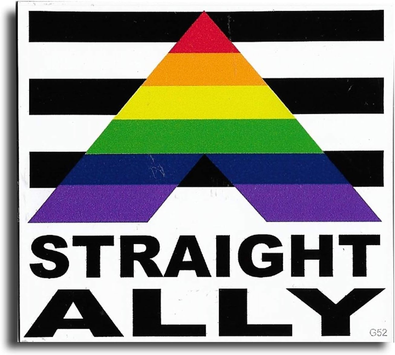 Gear TatzStraight Ally Novelty New Bumper Magnet Decal for Cars for Trucks for Adults pro Gay Pride LGBT LGBTQ