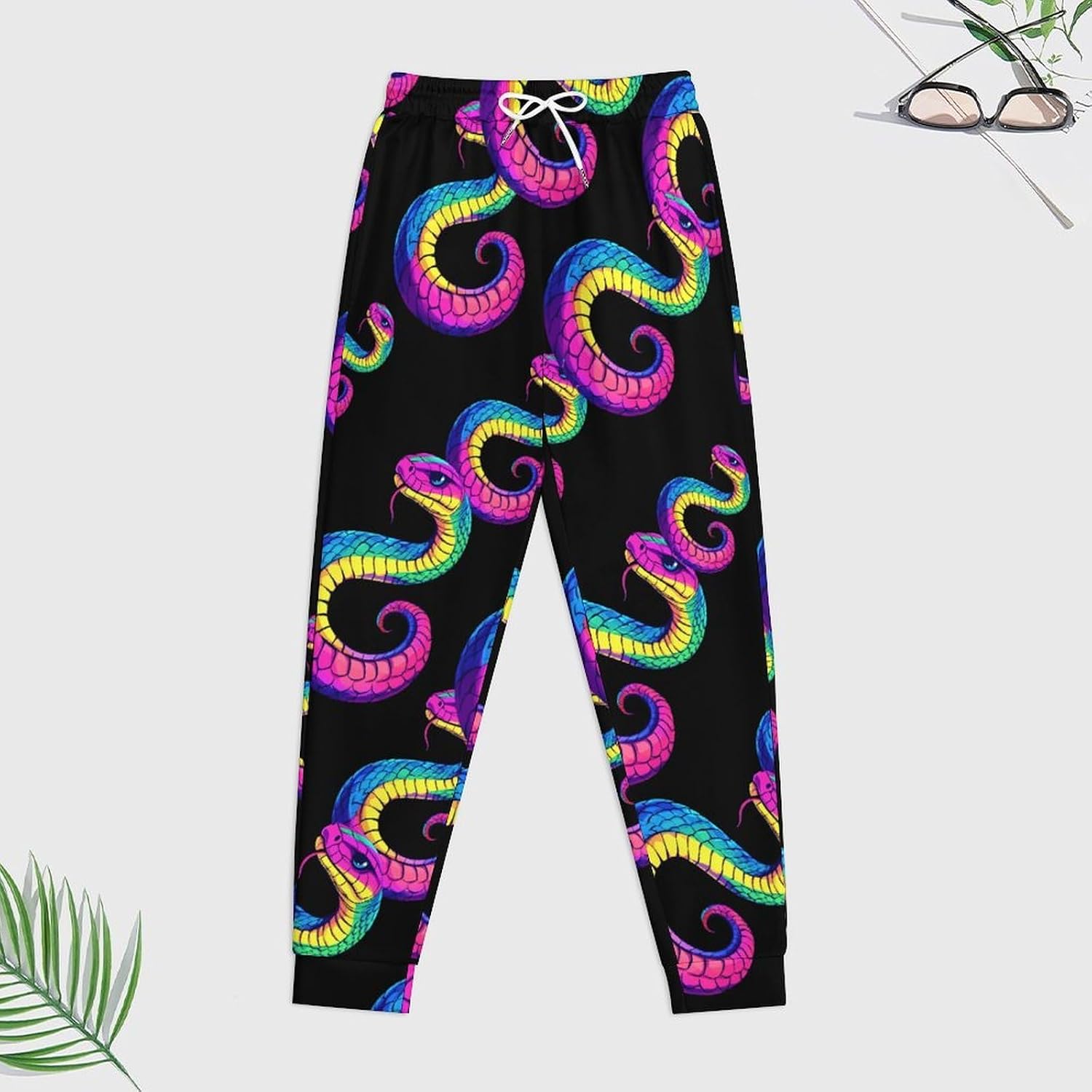 Colorful Snake Men's Hooded Set Casual 2 Pieces Suits Pullover Tracksuit Hoodies And Sweatpants