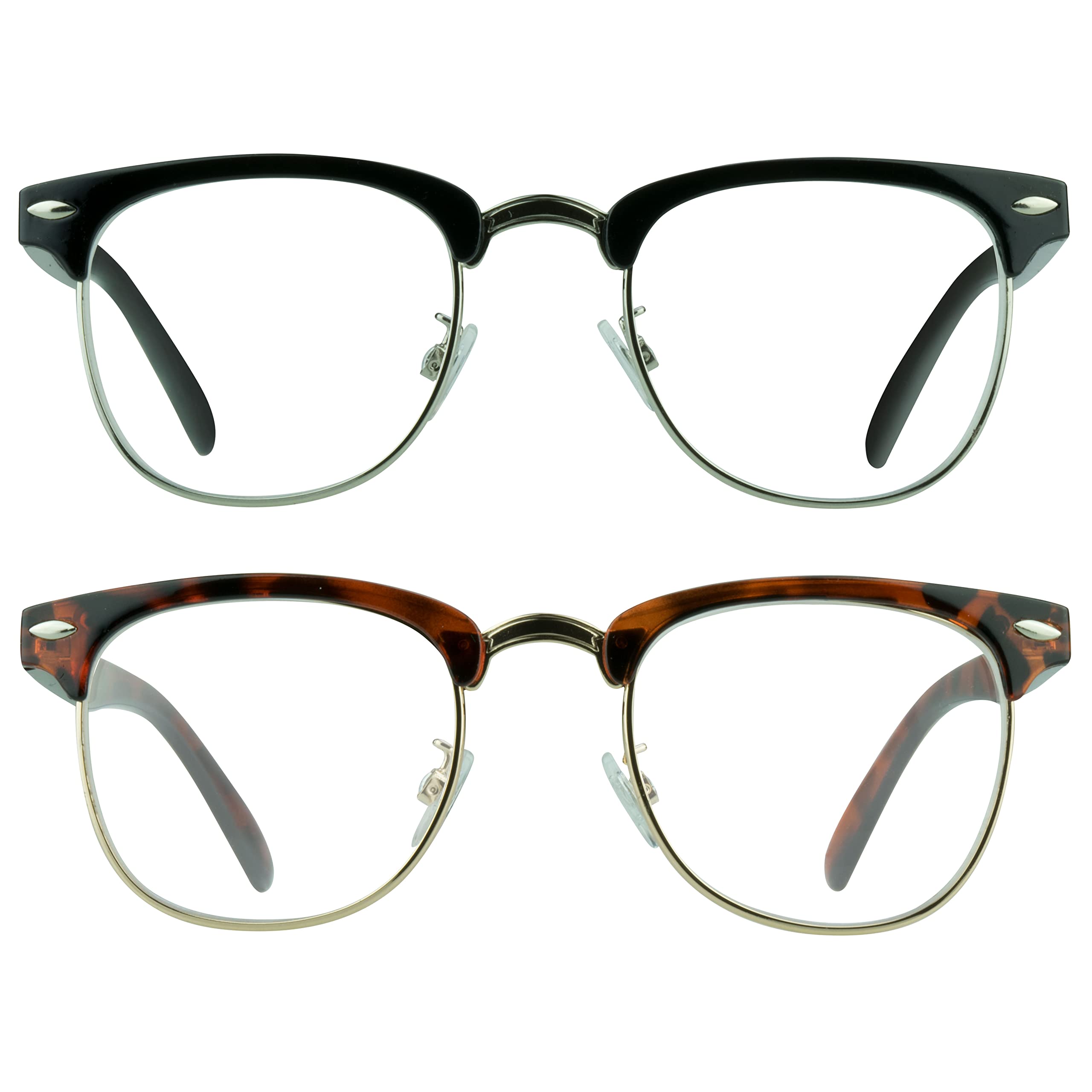 proSPORT Multifocal Progressive 3 Magnifications in 1 Lens No Line Computer Gaming Reading Glasses for Men & Women (Kennedy - Black & Tortoise/Med to Large, 1.50, multiplier_x)