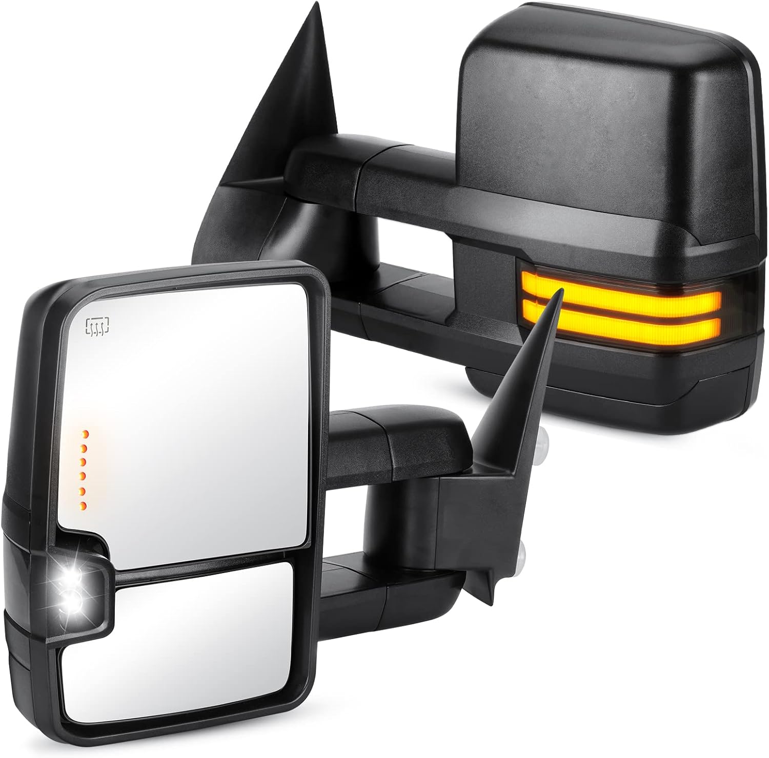 Towing Mirrors Rear View Mirrors fit for 2007-2017 Toyota Tundra, 2008-2017 Toyota Sequoia Power Control Heated Side Mirror