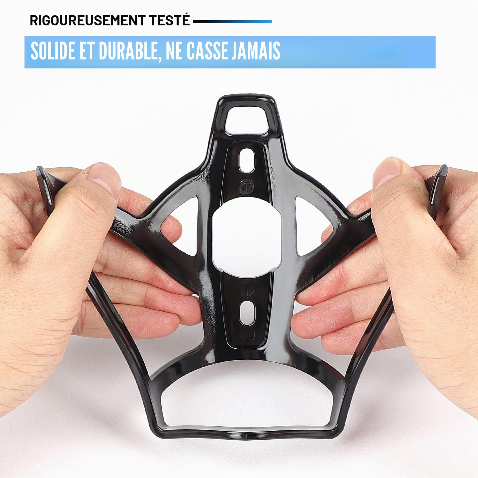 Porte-Bouteille de vélo amélioré incassable léger pour VTT vélo de Course vélo de Montagne Noir