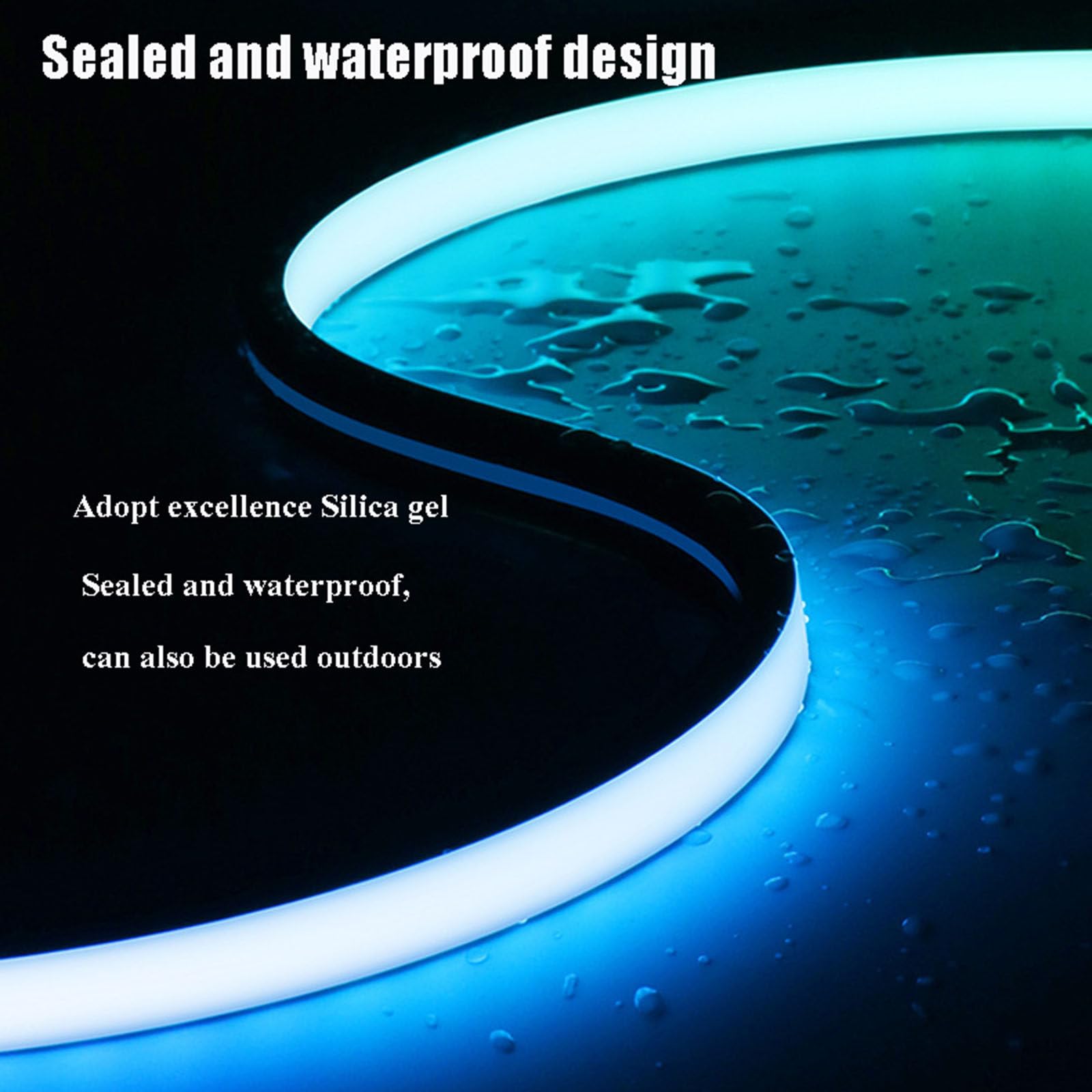 Bande Lumineuse néon LED RGB 12V, 8x16mm, Bande Souple, étanche, en Gel de silice, pour la décoration extérieure de la Chambre à Coucher,5m