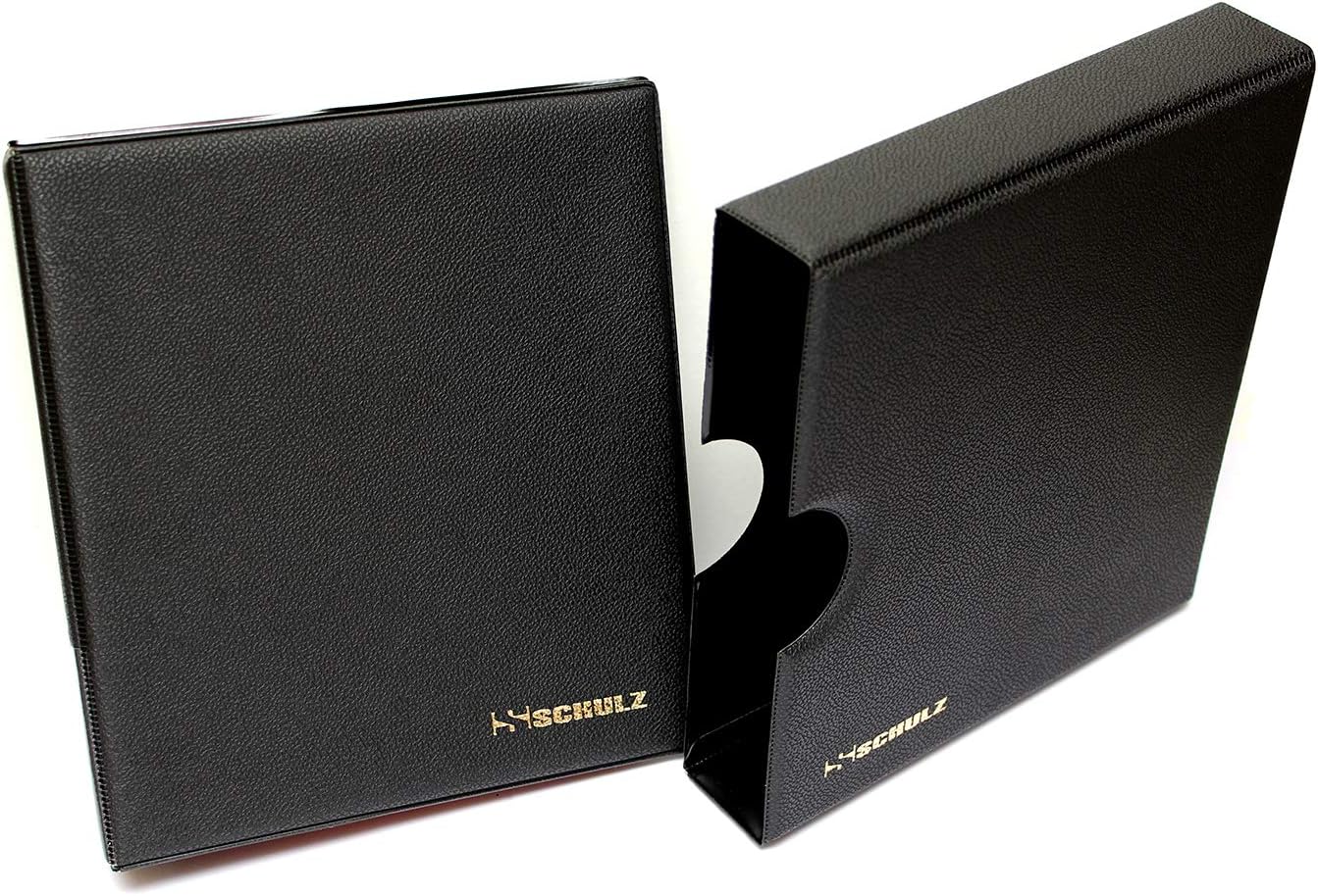 Schulz Coin Album 221E Hellas Book Forder Holder Binder Collection/Mix Pages £1, £2, 20p,10p, 50p Olympic [BLACK]