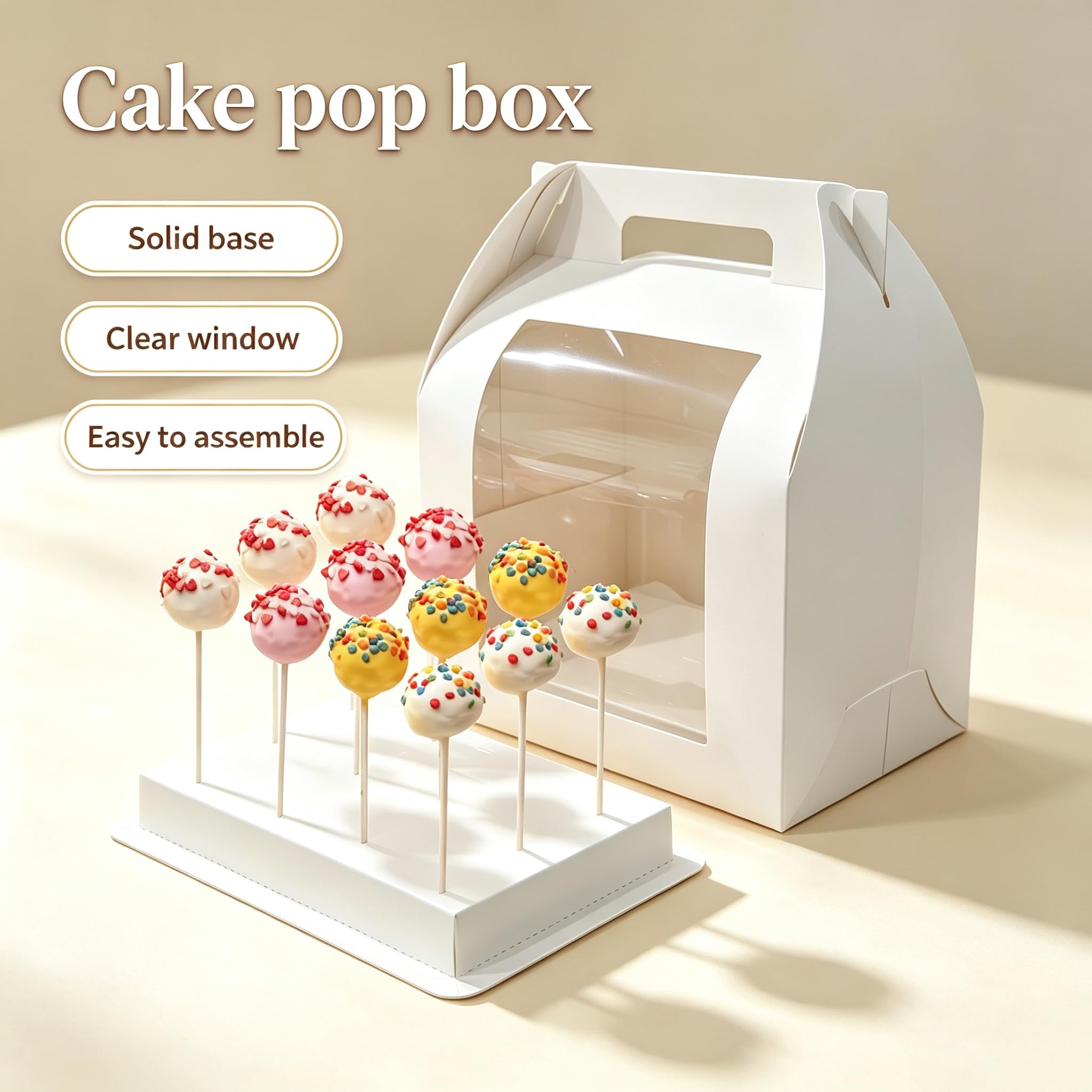 Cake Pop Boxes - 4 Pack with Handle -3