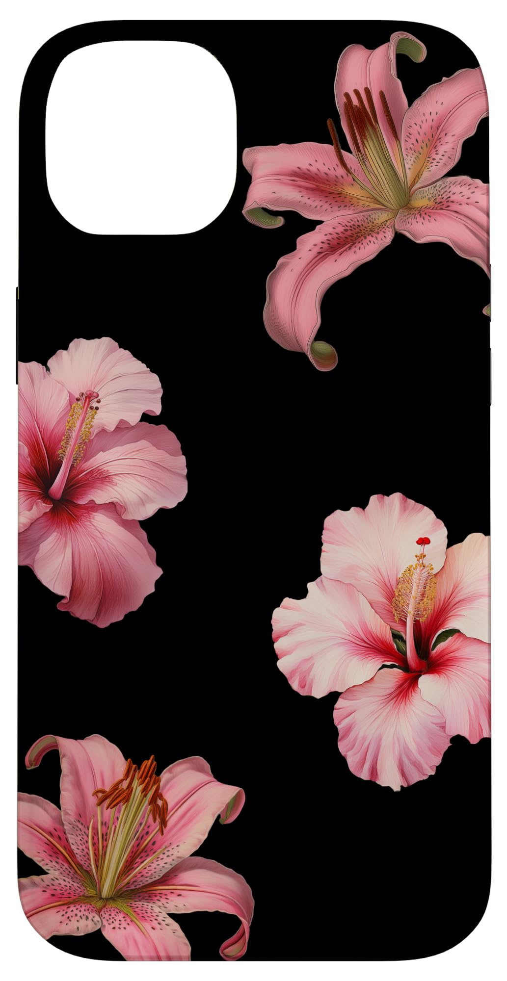 Summer Florals Tiger Lily Hibiscus Hawaii Beach Collage Case for iPhone 14 Plus