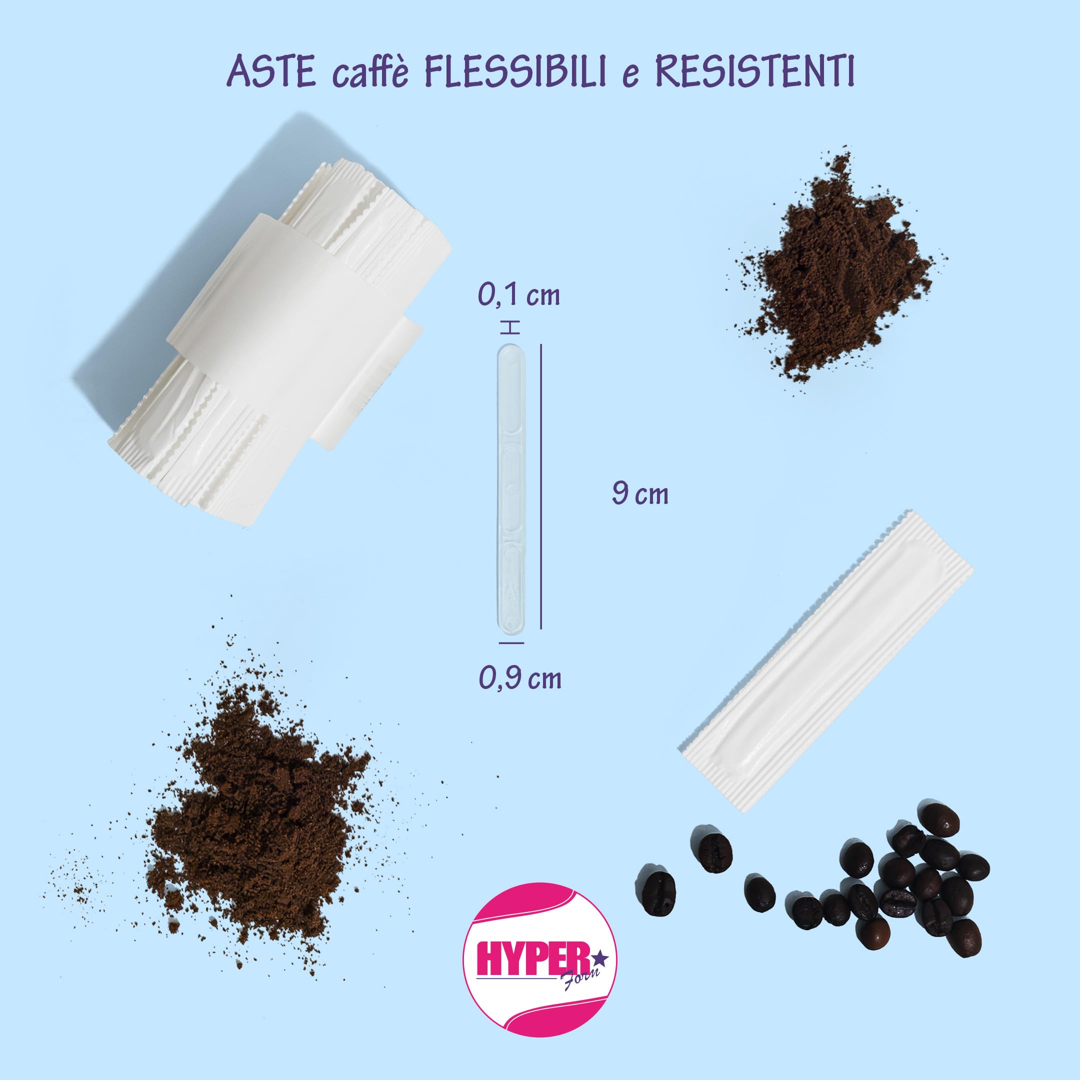 HYPER form - 300 Palette Caffe' palettine sigillate incartate singolarmente in plastica riciclabile e riutilizzabile