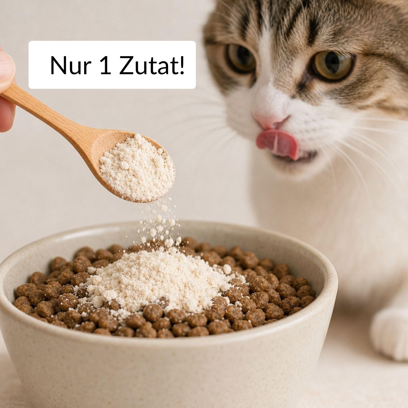 Snack XXL per gatti liofilizzati con polvere di pollo, snack sani senza cereali e zucchero per chi soffre di allergie, solo 1 ingrediente (scatola risparmio, 6 x 50 g)