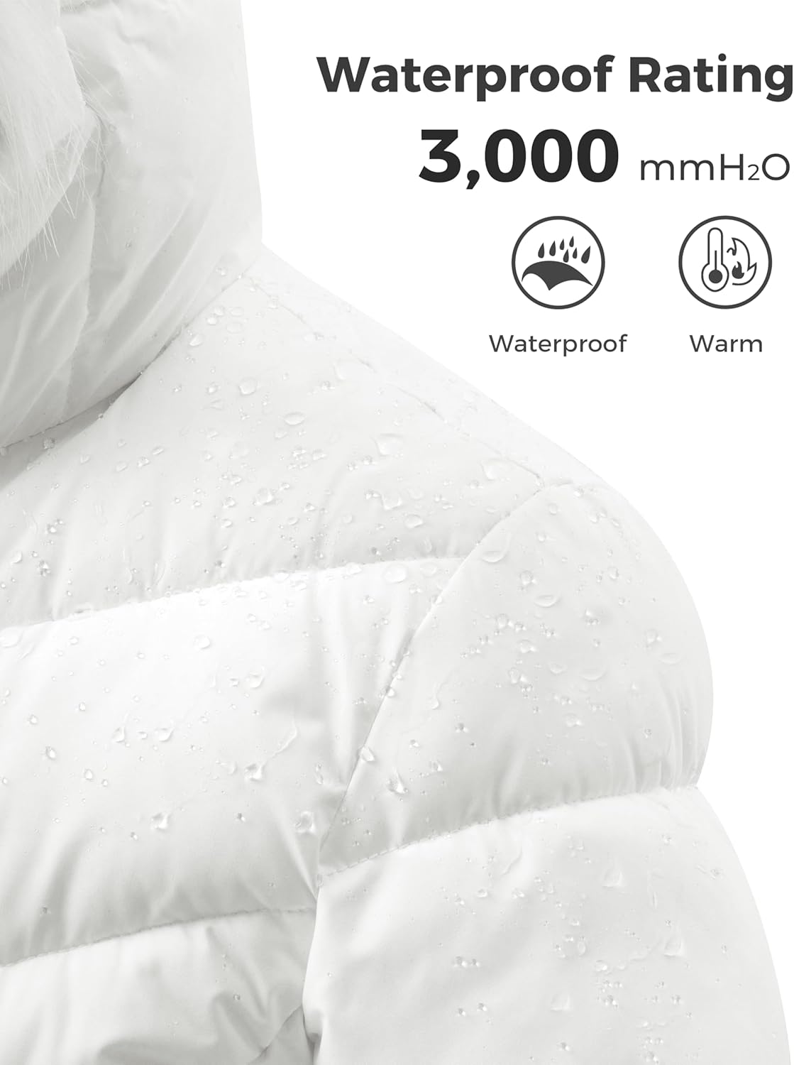 ZSHOW Women's Long Winter Coat Waterproof Warm Quilted Puffer Jacket with Faux Fur Hood - Image 5