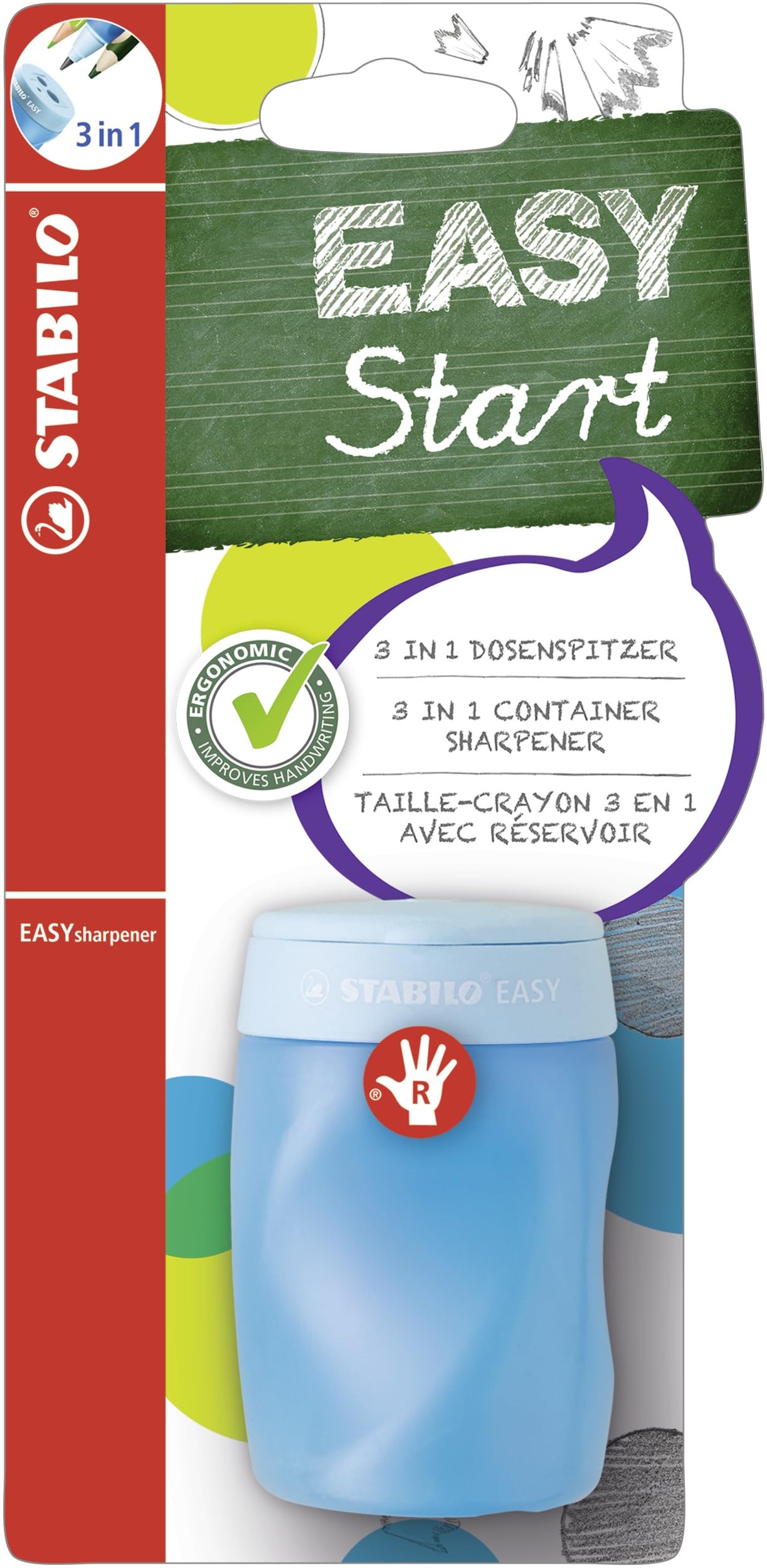 Sharpener - STABILO EASYsharpener - Right Handed - Blue