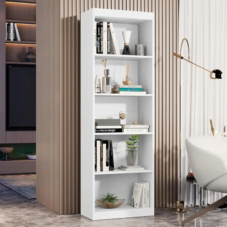 Estante Livreiro com 5 nichos Multiuso Organizador Casa JD (Branco)