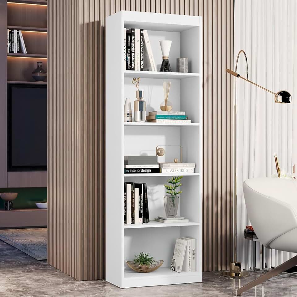 Estante Livreiro com 5 nichos Multiuso Organizador Casa JD (Branco)