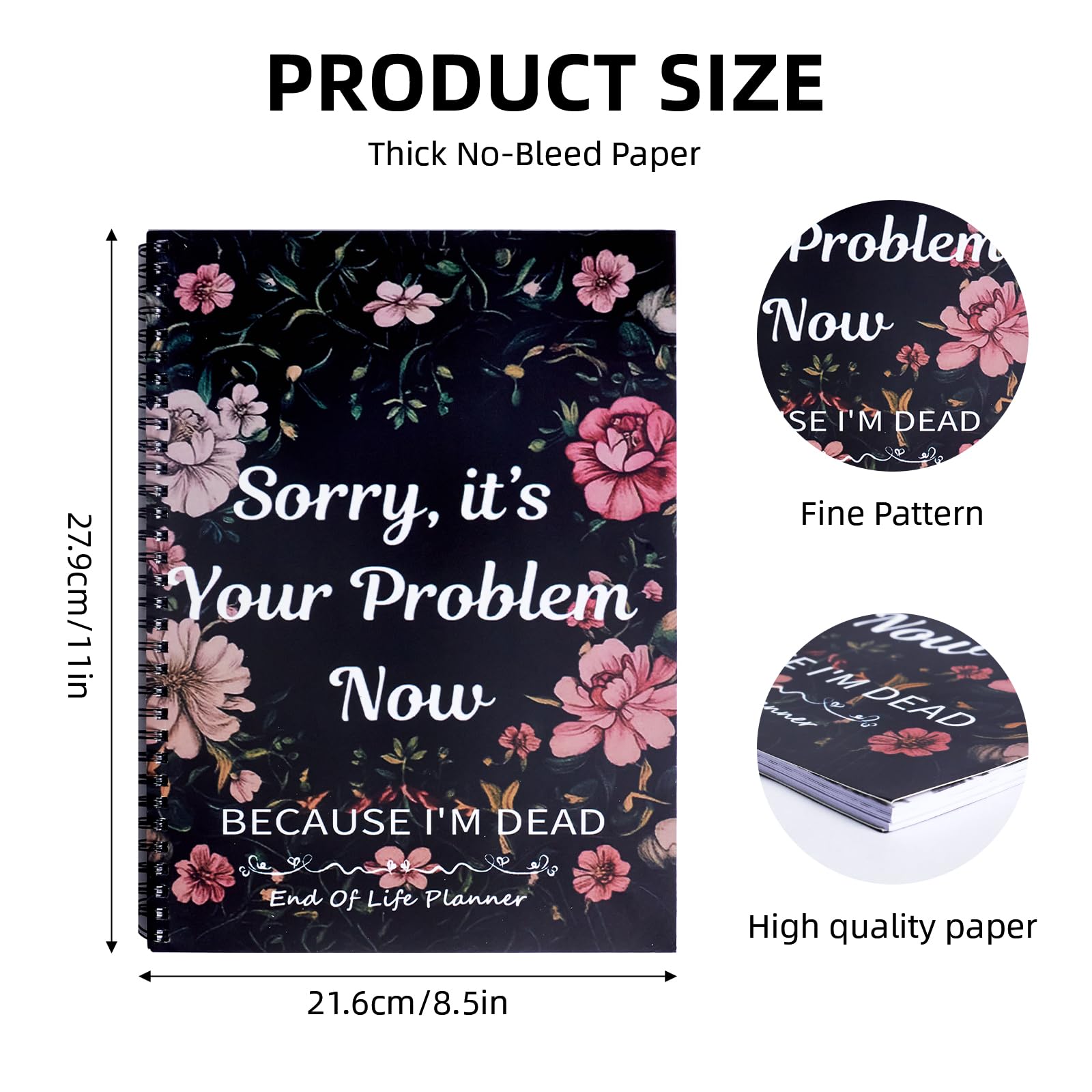 End of Life Planner UK, Sorry It’s Your Problem Now Because I'm Dead, A4 End of Life Book Arrangement Emergency Binder - Image 3