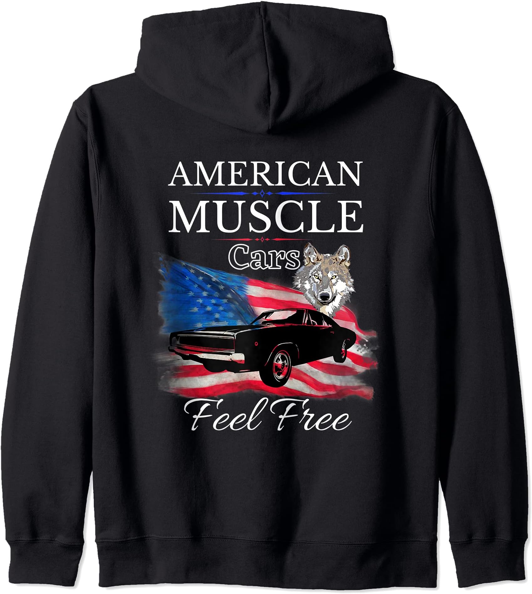 ak71DesignAuto-American Muscle Cars American Power US Flag Zip Hoodie