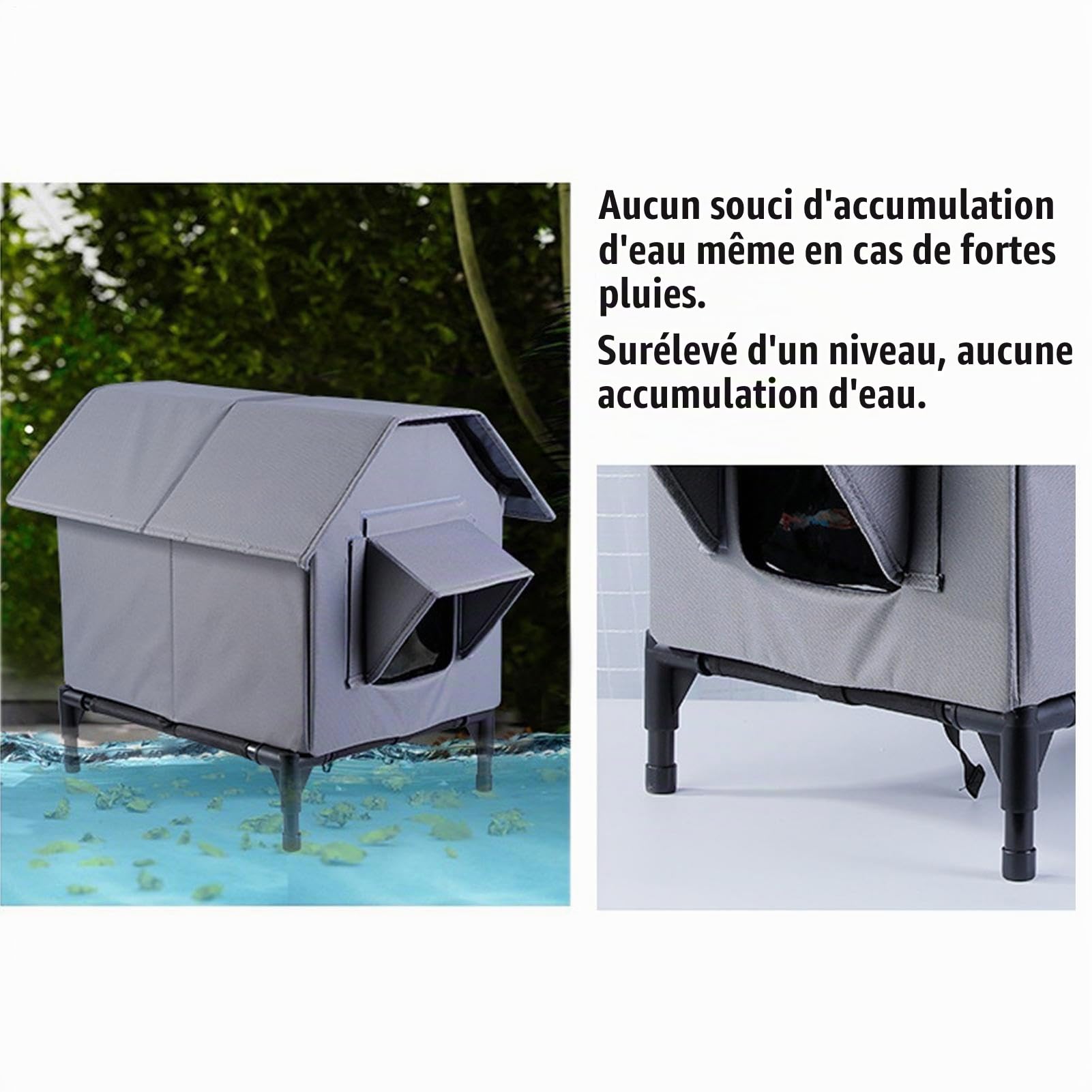 Maison pour Chat Extérieur Hiver - Niche pour Chat Exterieur Isolée Hiver