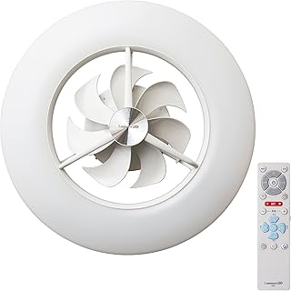 ルミナス LED シーリングサーキュレーター ~8畳 調光調色タイプ 光拡散レンズ搭載 シンプルリモコン付き ACC-08CM