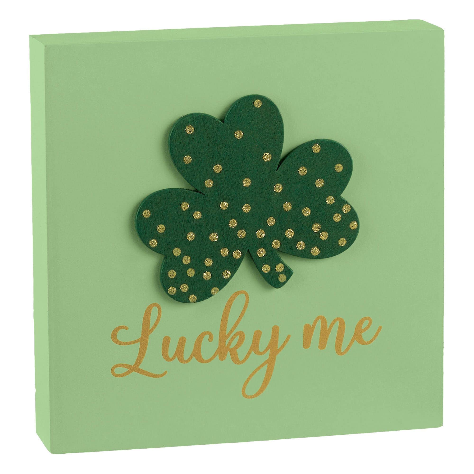 Amscan 242550 Plaque Mdf Sq Standng Lucky Me