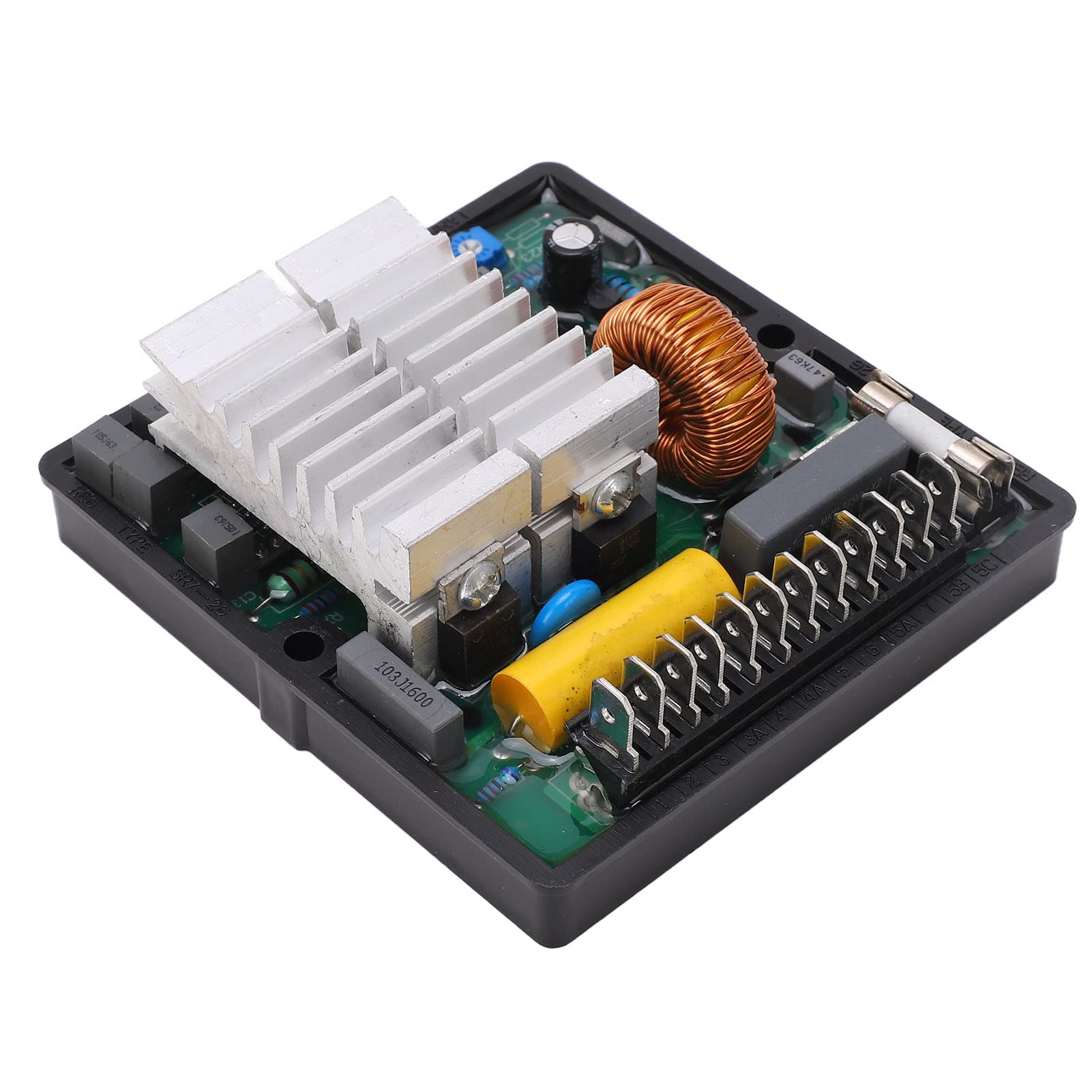 Haofy Regulador de Voltaje Avanzado Mecc Alte SR7-2 ABS AVR Board, Configuraciones Simples, Rendimiento Estable, Adecuado para Salidas de Energía Monofásicas, de Protección Confiable