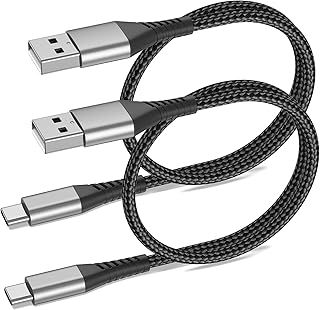 Umefly USB A to USB C Cable 2FT, 2 Pack USB Type C Cable Fast Charging Cord