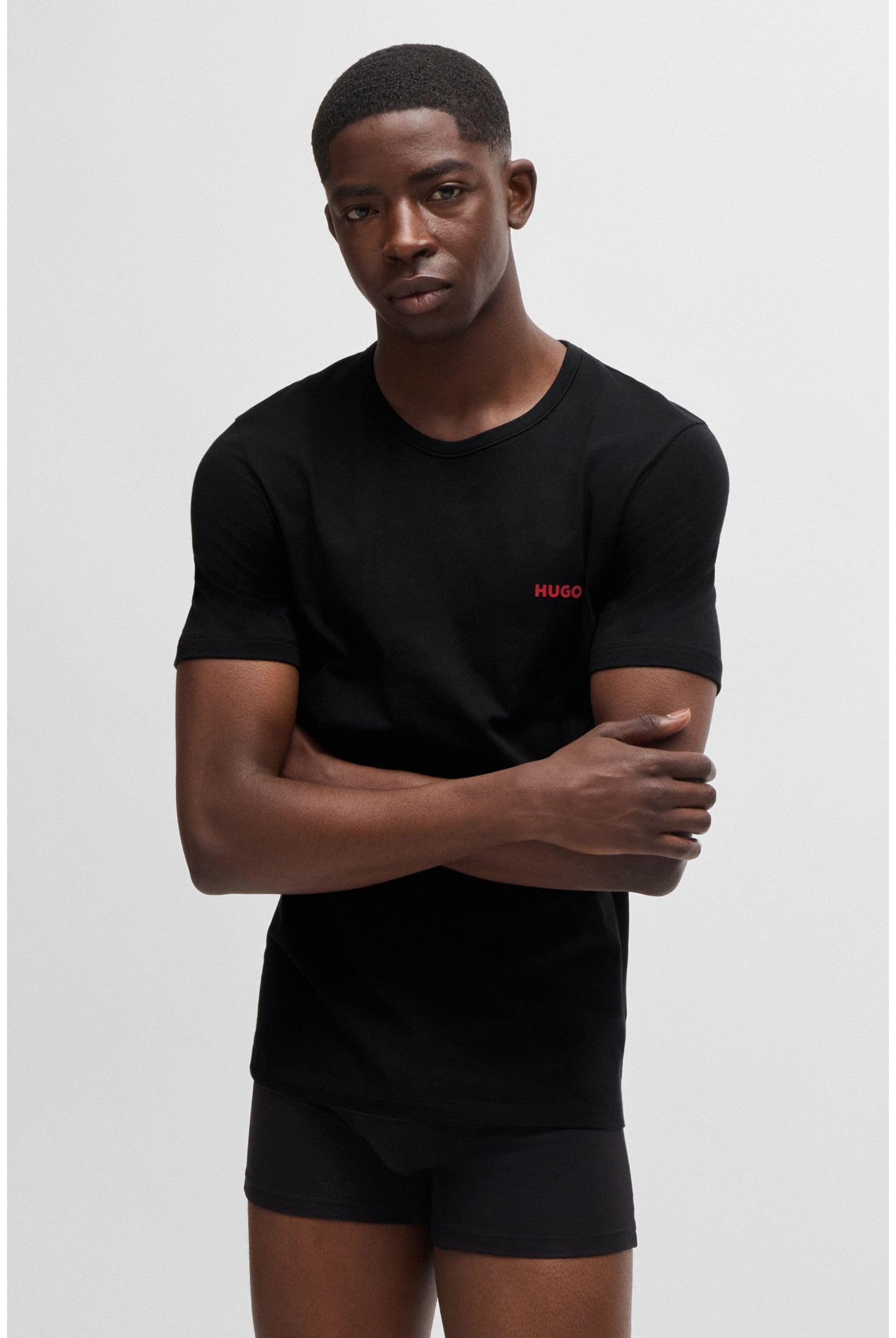 HUGO Hommes T-Shirt RN Triplet P Lot de Trois t-Shirts en Coton