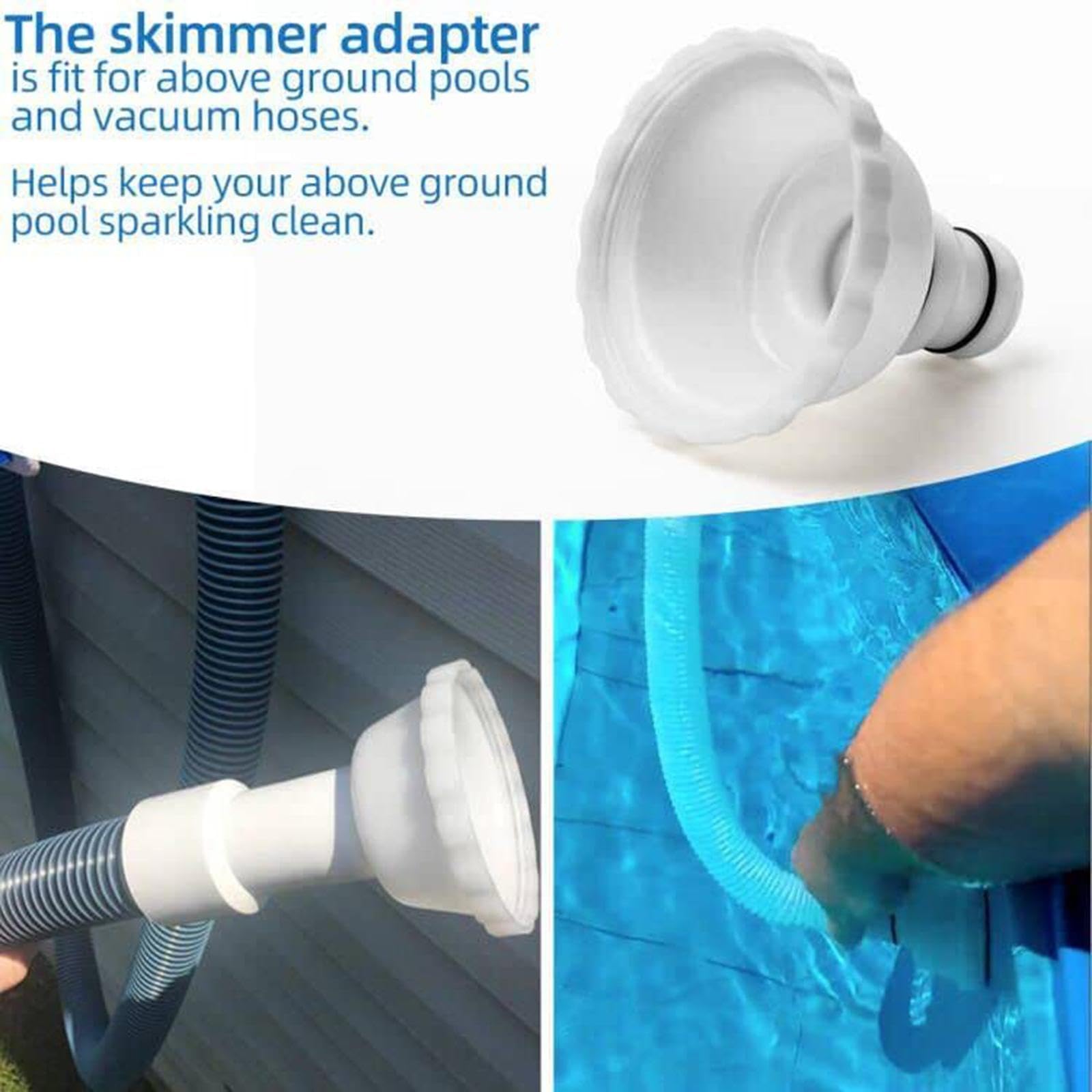 Juego de 10 accesorios de adaptador de skimmer con juntas tóricas para skimmer RX en piscina de suelo