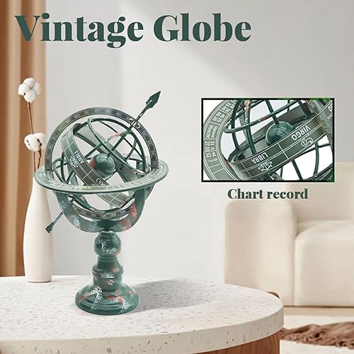 Miniatura 6 de Globo del mundo, mapa moderno en color antiguo, educativogeográfico, escritorio moderno de esfera del mundo armilar, globo para escuela, hogar y