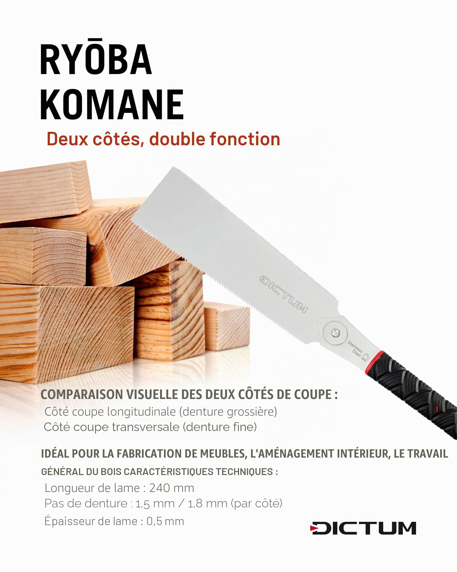 Lot de 3 scies japonaises Power Grip