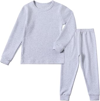 Kids Winter Thermal Underwear Long Johns Set Toddler Little Boys Girls Pajamas Warm Base Layer Set 3-8Years