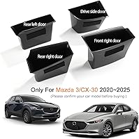 Vista 2 de 4pcs Compatible with Mazda 3 CX-30 Accessories 2026 2025 2024 2023 2022 2021 2020 Car Door Grab Handle Pocket Armrest Box Armrest Cover Storage
