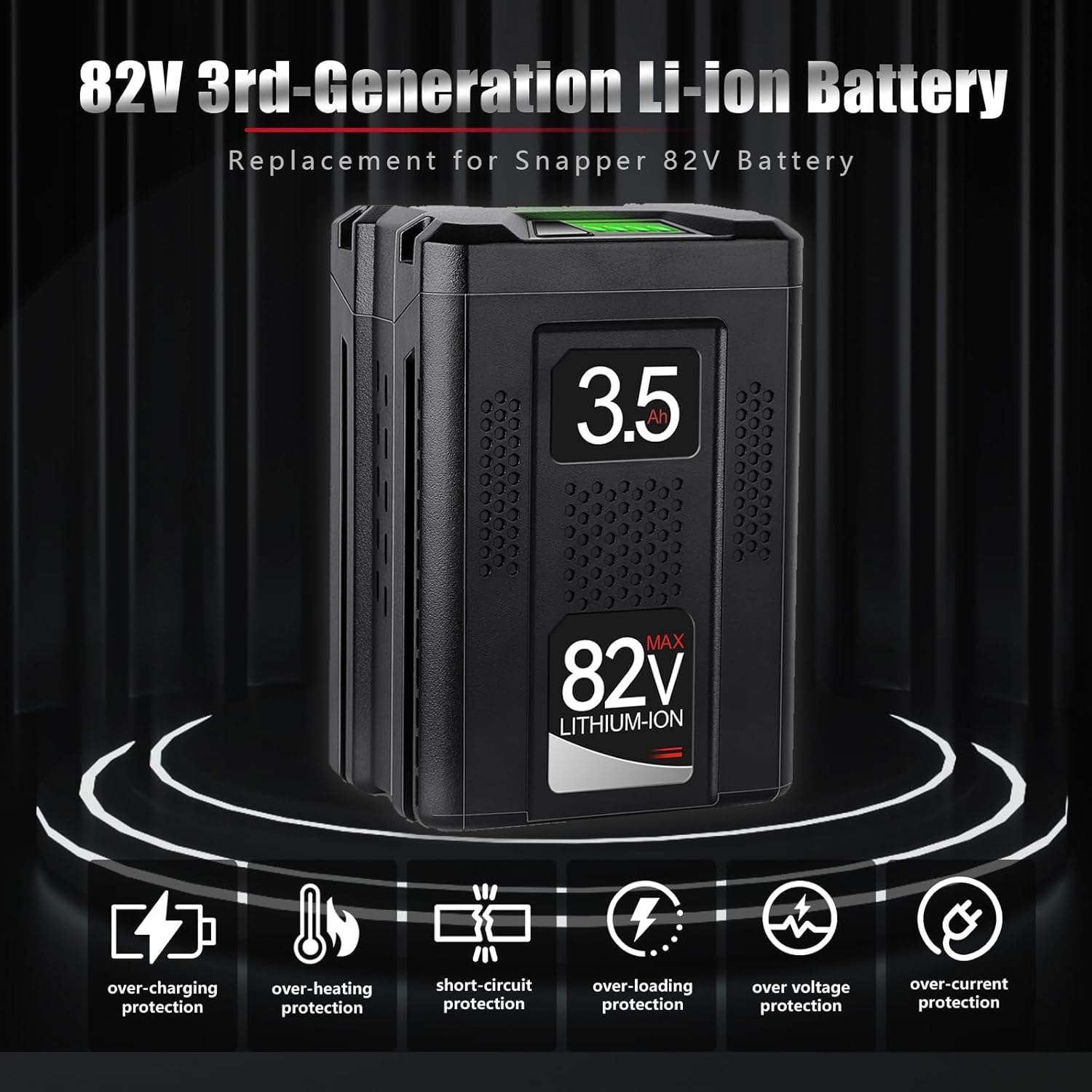 82V 3.5Ah Replacement for Briggs & Stratton Snapper XD 82V Max Battery BSB2AH82/BSB4AH82/BSB5AH82/1760266/1760265/1760966, Compatible with B&S Snapper 82 Volt Power Tools & Chargers BSRC82/1760263