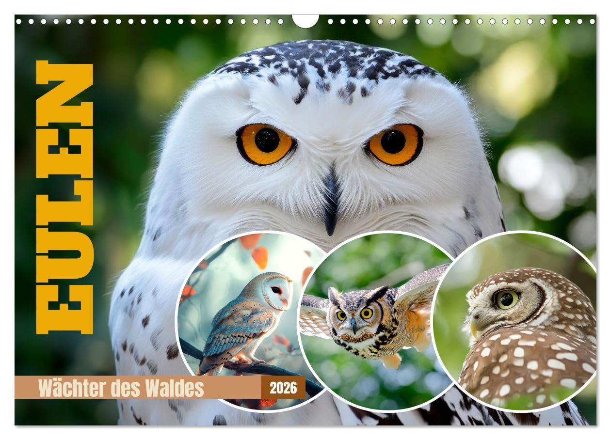 EULEN Guardian of the forest UK-Version (Wall Calendar 2026 DIN A3 Landscape), CALVENDO 12 Month Wall Calendar โ image 1