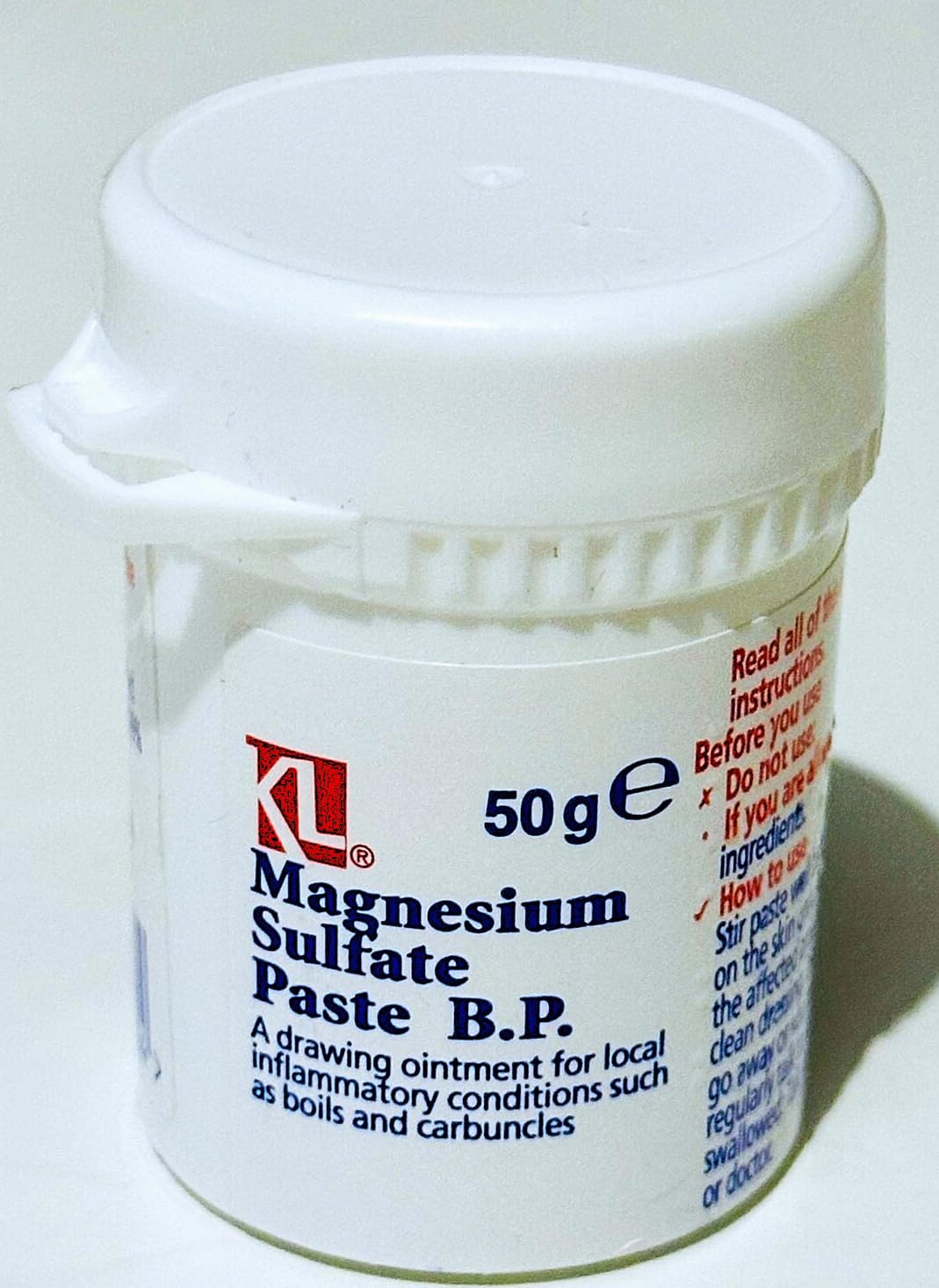 Magnesium Sulphate Paste BP 50g.