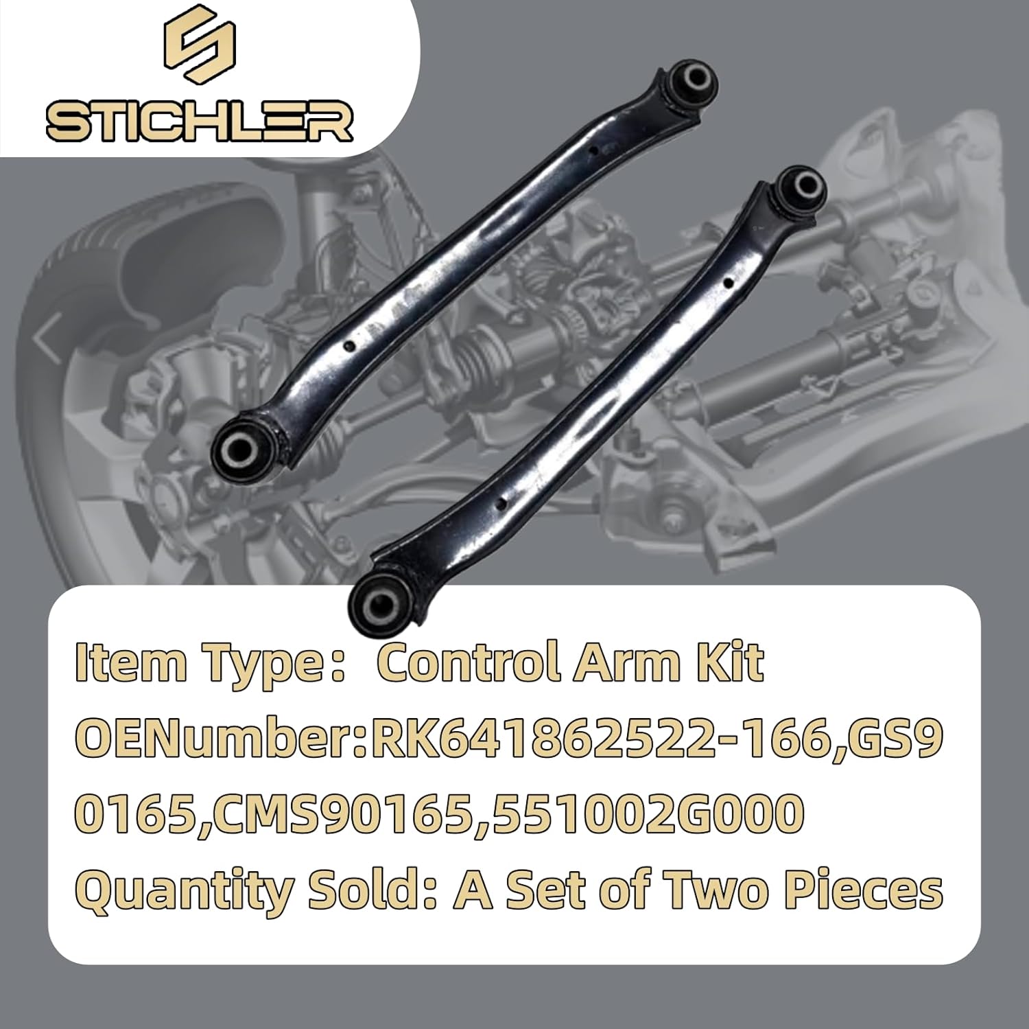 Suspension Kit 8 Pcs For 2007-2010 Hyundai Elantra 2011-2012 Hyundai Elantra 2.0L L4 1975cc Rear Upper Lower Control Arm Rear Sway Bar Link Automotive Replacement X2408021