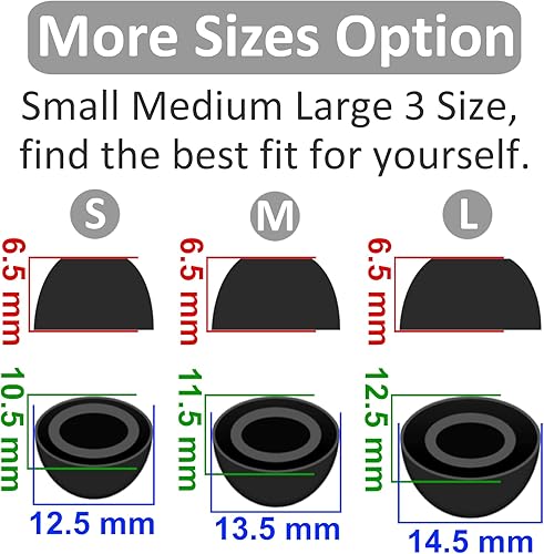 Miniatura 4 de 6 pares de almohadillas compatibles con Pixel Buds Pro almohadillas para los oídos goma de silicona de repuesto accesorios compatibles con Google