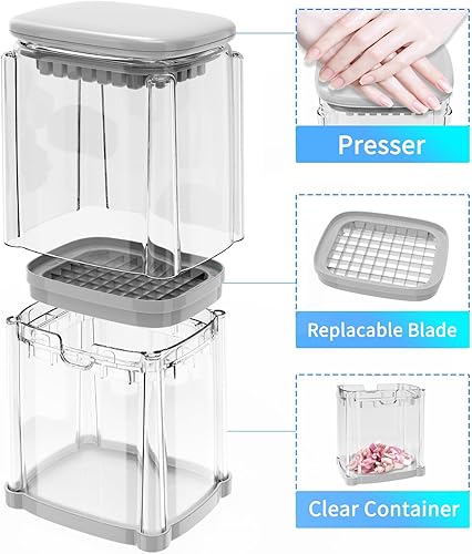 Miniatura 2 de French Fry Cutter 4-in-1, Potato Cutter for Fries, Onion Dicer, Food Chopper & Apple Slicer – Manual Hand Vegetable Cutter with 4 Blades Caja de