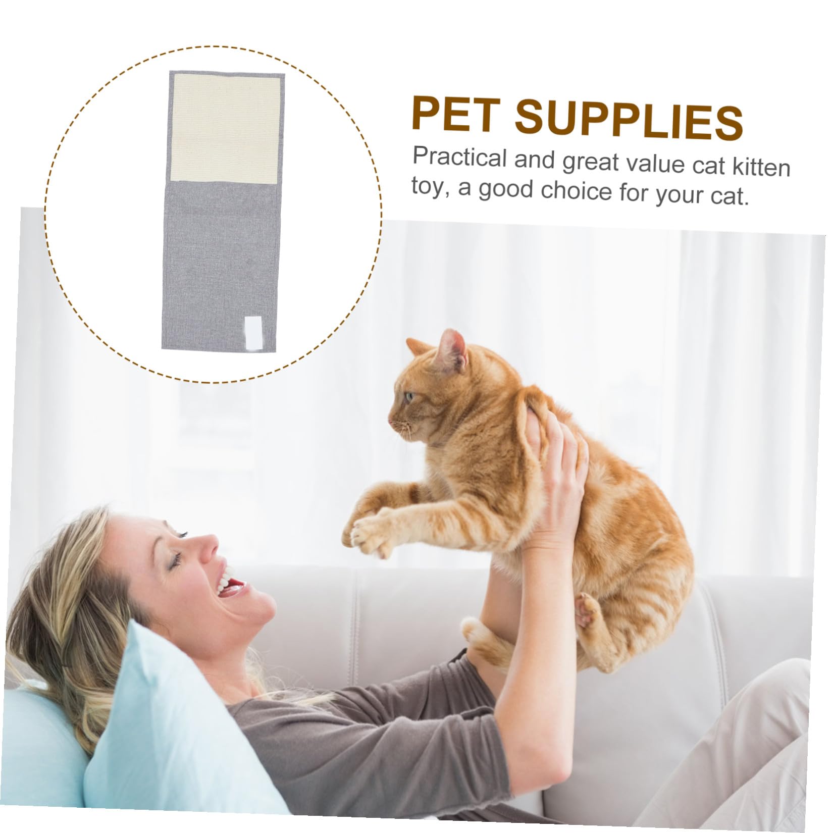 Protector para Sofá contra Arañazos de Gato Funda de Sisal Resistente y Diseño Divertido para Uso en Casa o Tienda