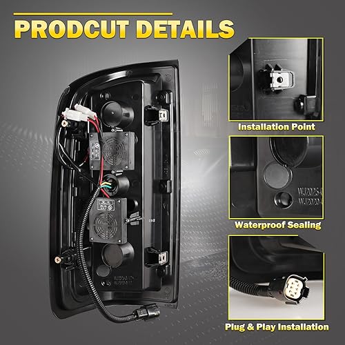 Miniatura 6 de AUTOWIKI Luces traseras para Chevy Colorado 2015-2022 - LED completo con señal de giro secuencial, luz trasera para Colorado 15-22 con lámparas de