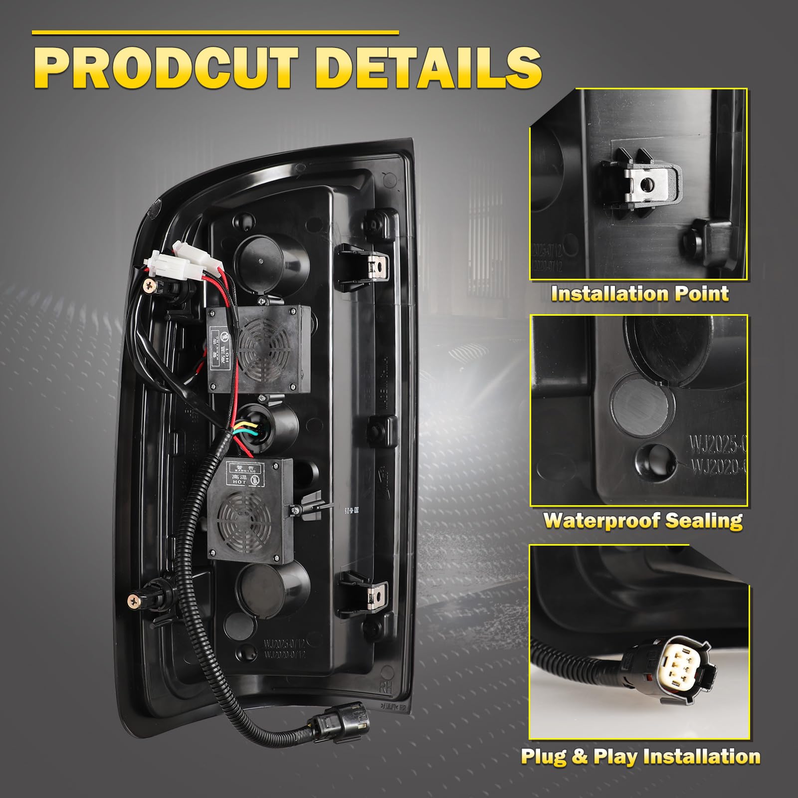Pair Of Tail Lights For 2015-2022 Chevrolet Colorado - Left & Right, Incandescent, DOT/SAE Certified
