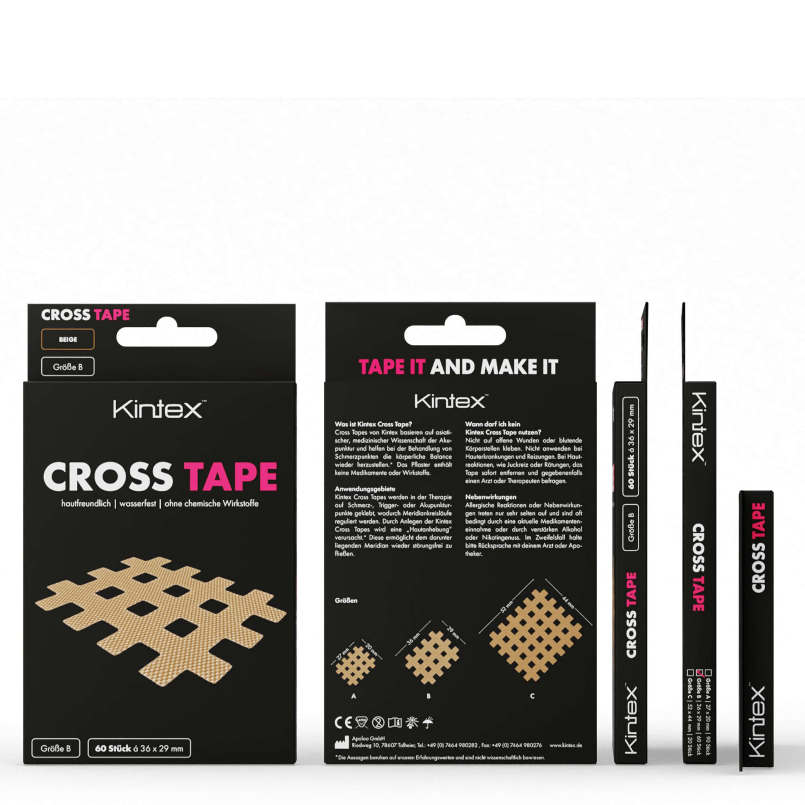 Kintex Cross-Tape, tamaños, acupuntura, gatillo, Punto de Dolor, Yeso Rejilla