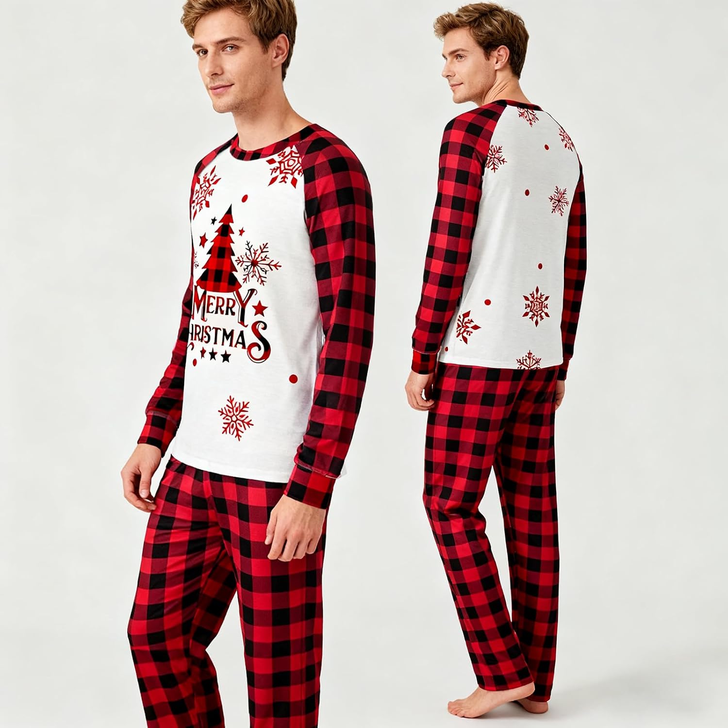 Family Christmas pajamas matching set adult pjs men women couple Comfy sleepwear - Image 4