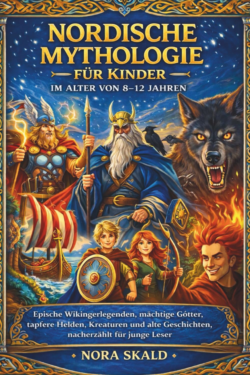 NORDISCHE MYTHOLOGIE FÜR Kinder IM ALTER VON 8–12 JAHREN: Epische Wikingerlegenden, mächtige Götter, tapfere Helden, Kreaturen und alte Geschichten, nacherzählt für junge Leser