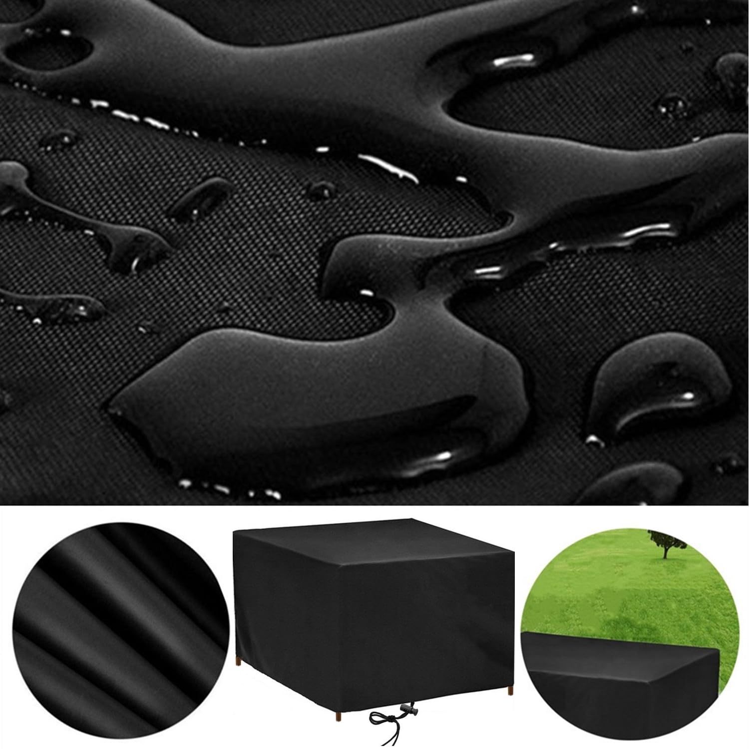 Gartenmöbel Abdeckung Wasserdicht 230x180 Abdeckung Gartenmöbel Winterfest Schutzhülle Abdeckplane Gartenmöbel Gartentisch Abdeckung Abdeckhaube Gartenmöbel für Tische Stühle, Anti-UV 230x180x80cm