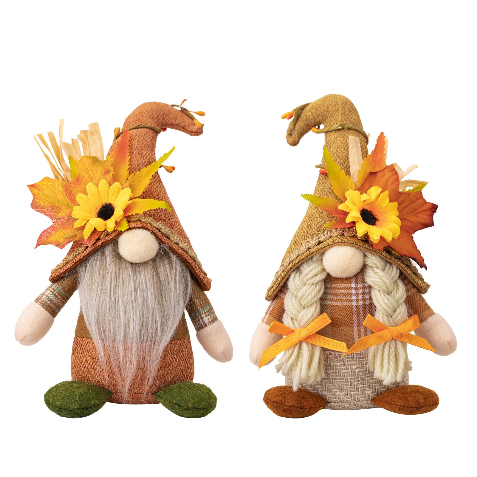 Fall Gnomes Decor, Autumn Gonk Gnomes Plush, Thanksgiving Decor Gnome Plush, Fall & Thanksgiving Decorations for Home Autumn Decorations, Scandinavian Autum n Pumpkin Decor for Holiday Decors (A+B)